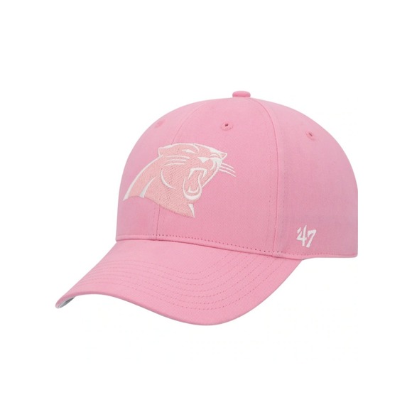 ’47 Other - New Girls Youth Pink (Rose) Carolina Panthers Primary Logo  Adjustable Hat